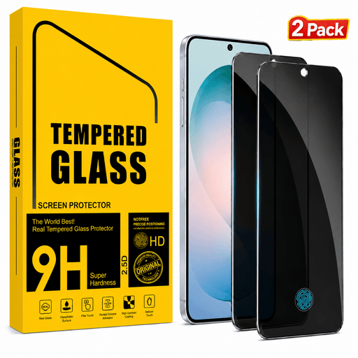 techplus Samsung Galaxy S25 FE Privacy Tempered Glass Screen Protector 2 Pack Samsung Galaxy S25 FE Privacy Glass Protector 2 Pack