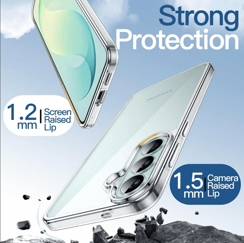 techplus Samsung Galaxy S26 FE Hybrid Ultra Clear Shockproof Case With Soft Bumper Samsung Galaxy S26 FE Hybrid Ultra Clear Case