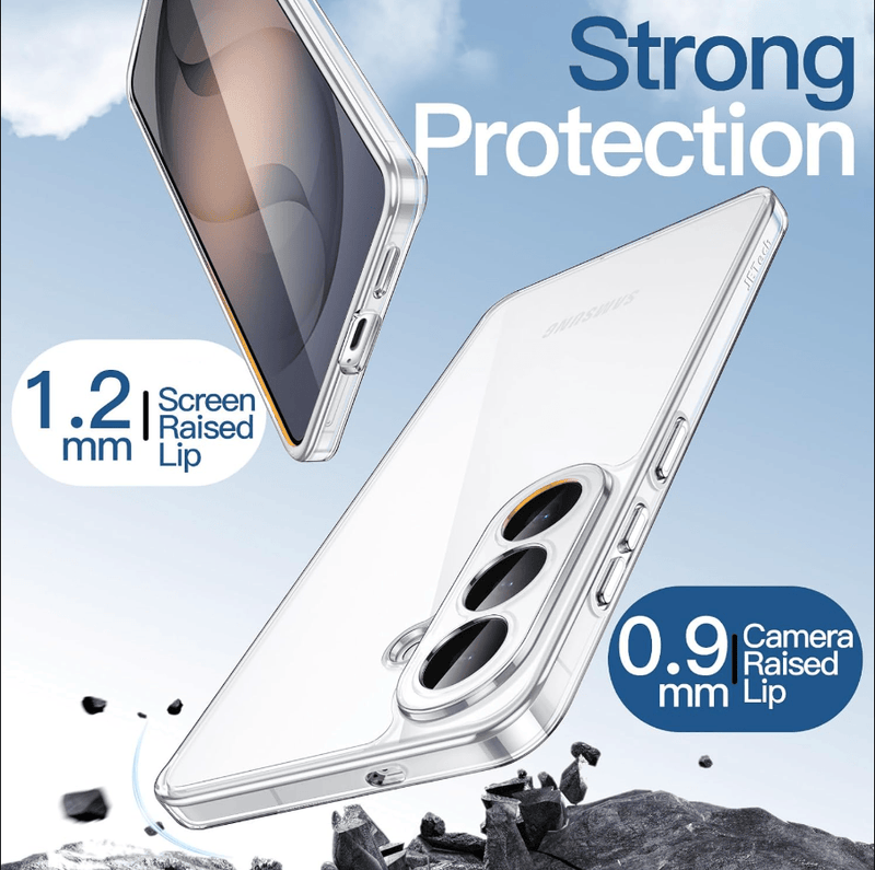 techplus Samsung Galaxy S26 Plus Hybrid Ultra Clear Shockproof Case With Soft Bumper Samsung Galaxy S26 Plus Hybrid Ultra Clear Case