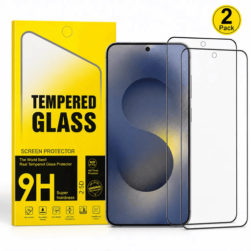 techplus Samsung Galaxy S25 Ultra Tempered Glass Screen Protector 2 Pack 9H 2.5D Edge Samsung Galaxy S25 Tempered Glass Screen Protector