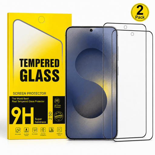 techplus Samsung Galaxy S26 FE Clear Tempered Glass Screen Protector (2 Pack) – 9H HD, 2.5D Rounded Edge, Impact & Scratch Resistant Samsung Galaxy S26 FE Clear Tempered Glass Screen Protector (2 Pack) – 9H HD, 2.5D Rounded Edge, Impact & Scratch Resistant