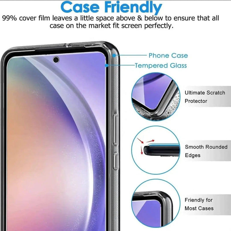 techplus Samsung Galaxy S23 Plus Clear Tempered Glass Screen Protector 2 Pack 9H HD 2.5D Samsung Galaxy S23 Plus Tempered Glass Screen Protector