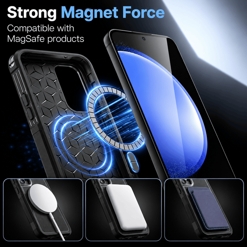 techplus Samsung Galaxy S24 Ultra MagSafe Rugged Magnetic Case with Dual Layer Protection Samsung Galaxy S24 Ultra MagSafe Rugged Case Dual Layer
