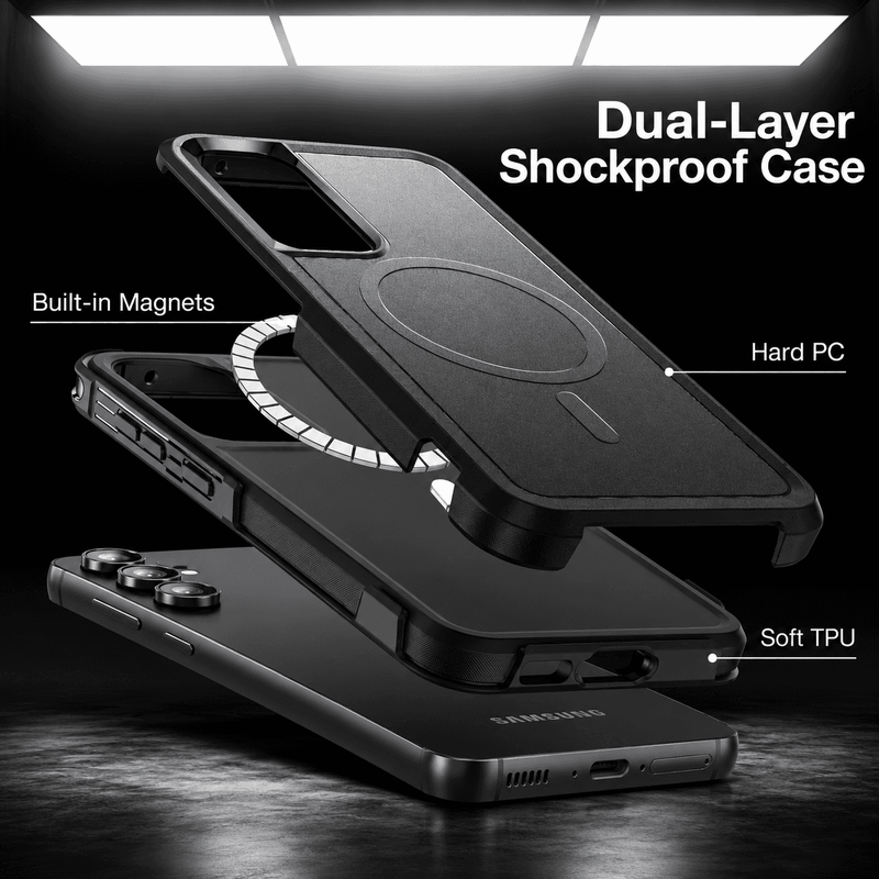 techplus Samsung Galaxy S25 FE MagSafe Heavy Duty Rugged Magnetic Cover Samsung Galaxy S25 FE MagSafe Heavy Duty Rugged Case