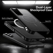 techplus Samsung Galaxy S24 Ultra MagSafe Rugged Magnetic Case with Dual Layer Protection Samsung Galaxy S24 Ultra MagSafe Rugged Case Dual Layer