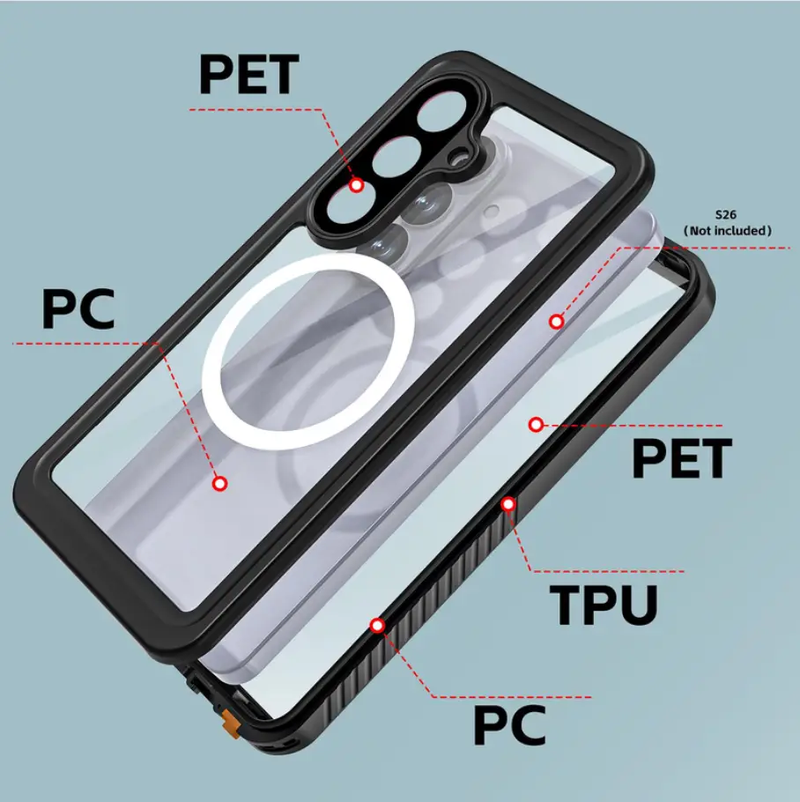 RedPepper Samsung Galaxy S26 Waterproof Case by techplus