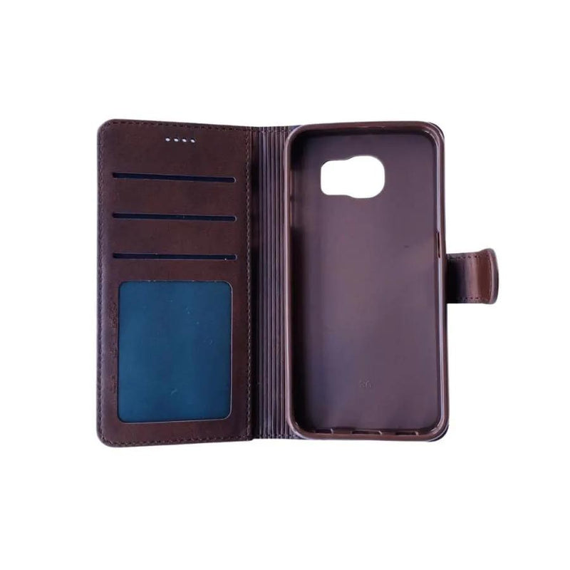 Synthetic Leather Flip Case for Samsung Galaxy S6 (Brown) by 9eight5