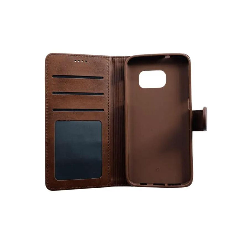 Synthetic Leather Flip Case for Samsung Galaxy S7 (Brown) by 9eight5