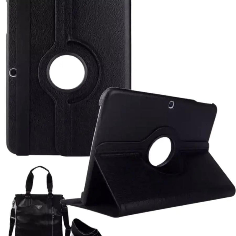 Synthetic Leather Cover for Samsung Galaxy Tab 4 10.1” - T530/T531/T535 (Black) by 9eight5