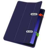 techplus Ultra Thin PU Leather Magnetic Case For Samsung Galaxy Tab A11 Plus Blue Blue Thin PU Leather Magnetic Case For Tab A11 Plus