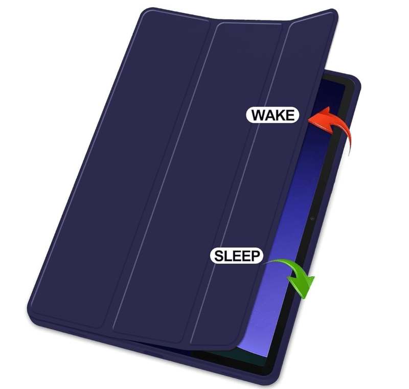 techplus Ultra Thin PU Leather Magnetic Case For Samsung Galaxy Tab A11 Plus Blue Blue Thin PU Leather Magnetic Case For Tab A11 Plus
