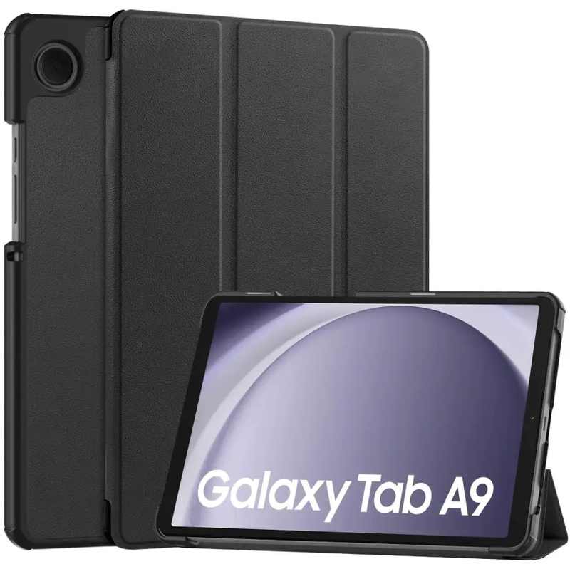 Samsung Galaxy Tab A9 8.7 Trifold Folio Stand Slim PU Leather Magnetic Flip Cover Case by techplus
