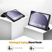 Samsung Galaxy Tab A9 8.7 Trifold Folio Stand Slim PU Leather Magnetic Flip Cover Case by techplus
