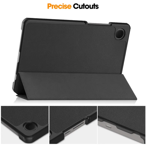 Samsung Galaxy Tab A9 8.7 Trifold Folio Stand Slim PU Leather Magnetic Flip Cover Case by techplus