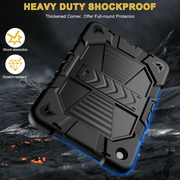 techplus Samsung Galaxy Tab A9 Plus Rugged Shockproof Case With Kickstand Black Samsung Galaxy Tab A9 Plus Rugged Shockproof Case