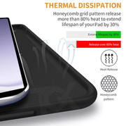 techplus Thin PU Leather Magnetic Case With Pencil Holder For Samsung Galaxy Tab A11 PU Leather Magnetic Case For Samsung Galaxy Tab A11