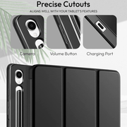 techplus Ultra Thin Leather Magnetic Case For Samsung Galaxy Tab S9 FE With Pencil Holder Ultra Thin Leather Magnetic Case For Galaxy Tab S9 FE