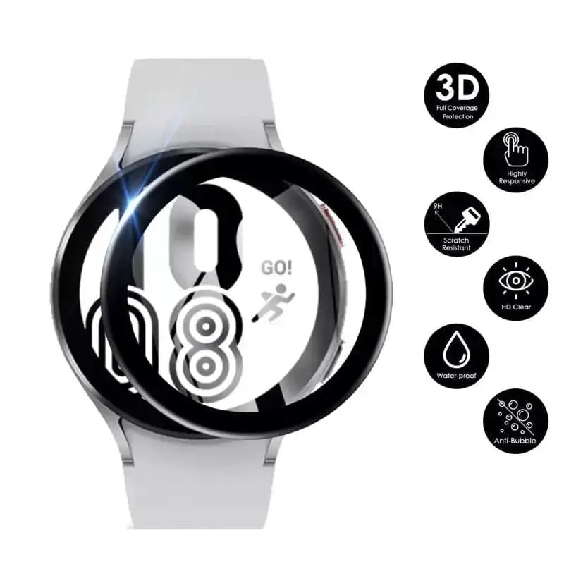 Screen Protectors for Samsung Galaxy Watch 4 (44mm) (Pack of 5) by Habicare