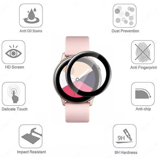 Screen Protectors for Samsung Galaxy Watch Active 2 (40mm) (Pack of 5) by Habicare