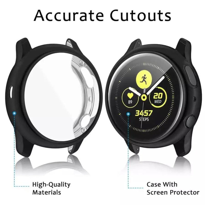 Protective Case for Samsung Galaxy Watch Active 2 (44mm) (Black) by That Watch Shop