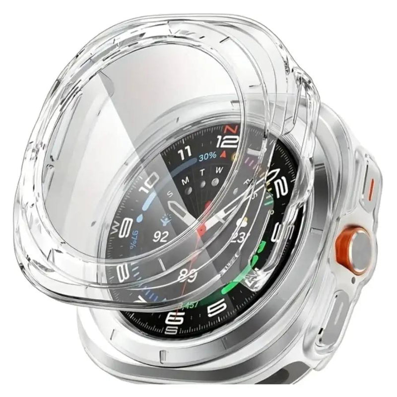 Protective Case with Screen Protector for Samsung Galaxy Watch Ultra (47mm) / Watch Ultra 2 (2025) (Clear) by That Watch Shop