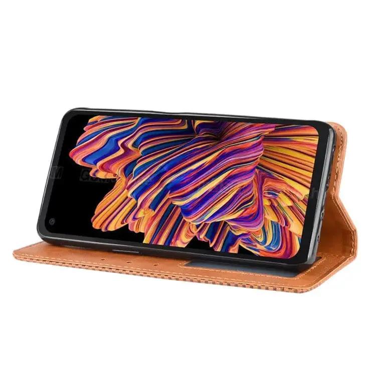 Wallet Case for Samsung Galaxy Xcover Pro (Brown) by 9eight5