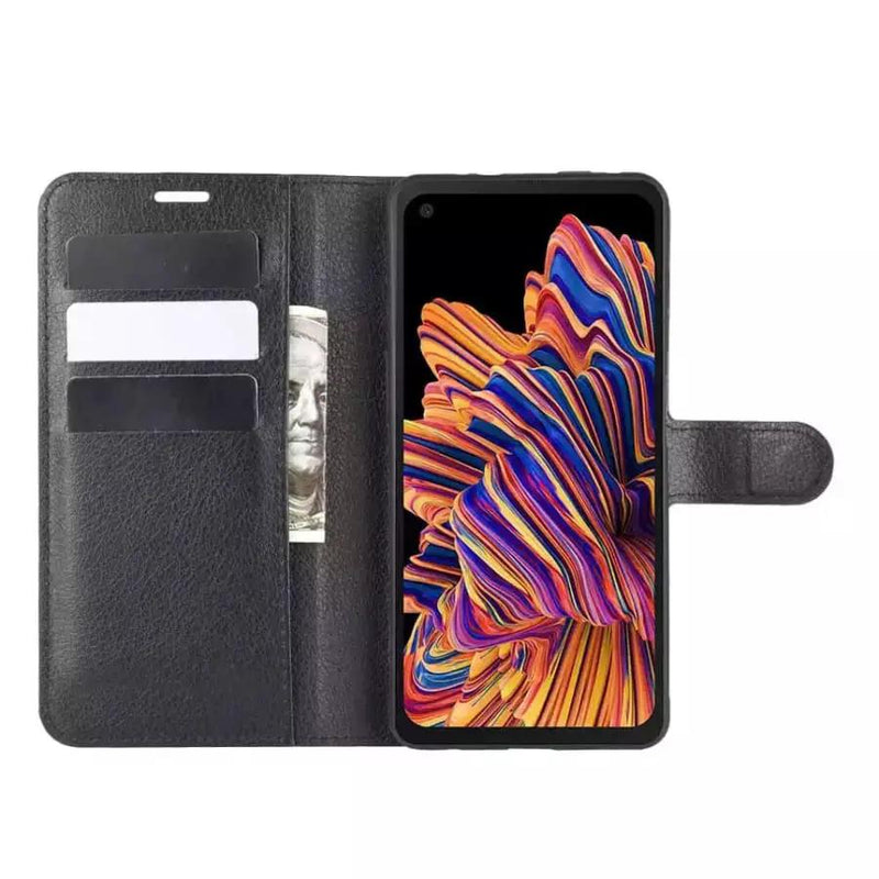 Wallet Case for Samsung Galaxy Xcover Pro (Black) by 9eight5