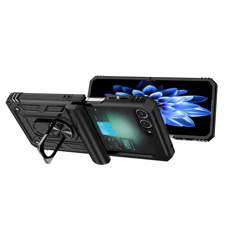 Samsung Galaxy Z Flip7 Phone Case with Ring Bracket (8 colours available) by Habicare