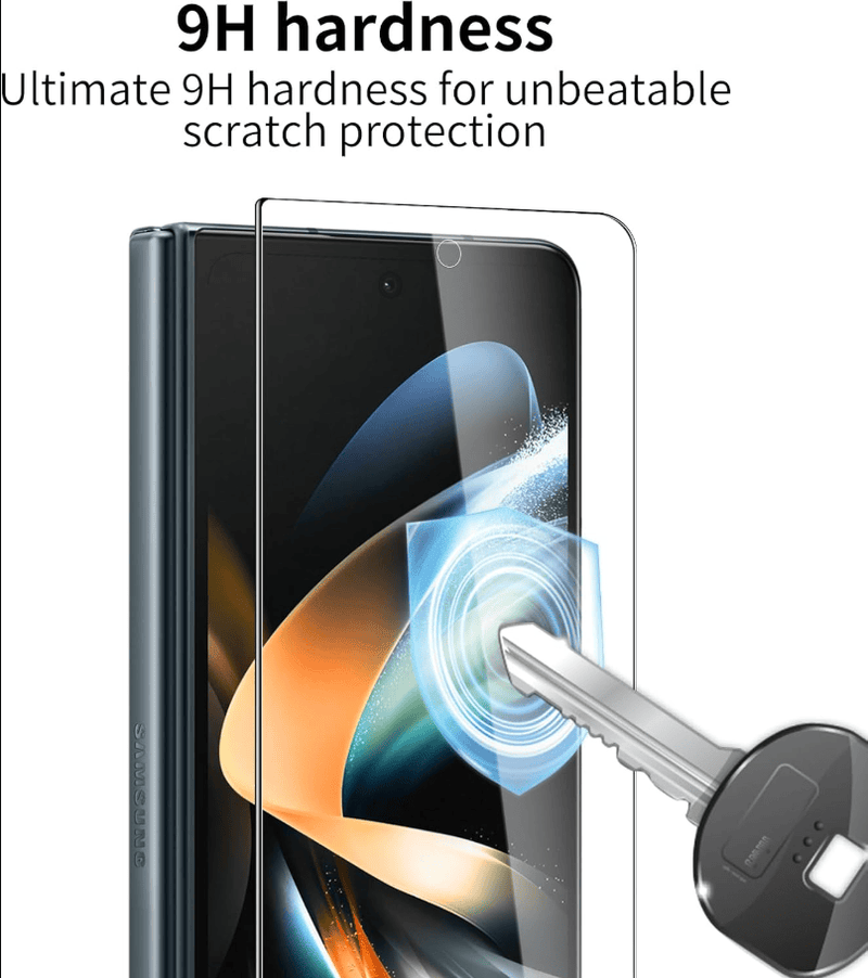 techplus Samsung Galaxy Z Fold 3 Tempered Glass Screen Protector 2 Pack HD Clear Samsung Galaxy Z Fold 3 Tempered Glass Protector 2 Pack