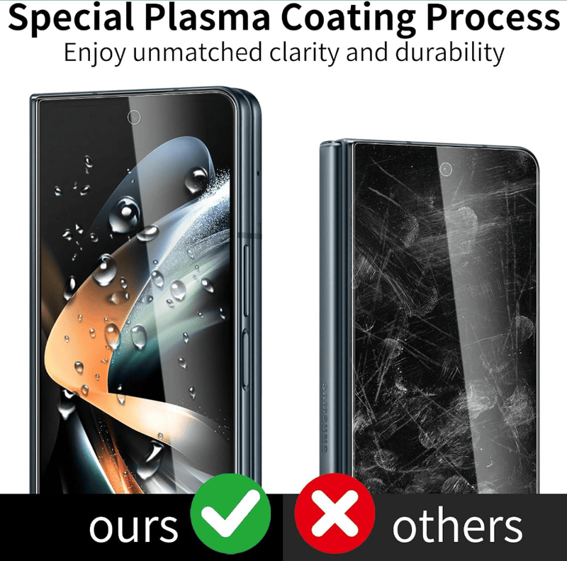 techplus Samsung Galaxy Z Fold 3 Tempered Glass Screen Protector Front Only 9H Hardness Samsung Galaxy Z Fold 3 Tempered Glass Protector 9H