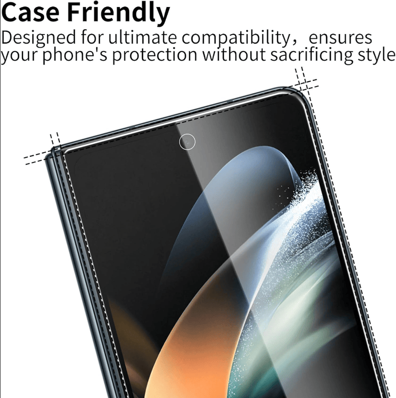techplus Samsung Galaxy Z Fold 3 Tempered Glass Screen Protector 2 Pack HD Clear Samsung Galaxy Z Fold 3 Tempered Glass Protector 2 Pack