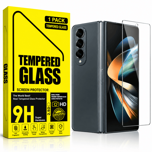techplus Samsung Galaxy Z Fold 3 Tempered Glass Screen Protector Front Only 9H Hardness Samsung Galaxy Z Fold 3 Tempered Glass Protector 9H