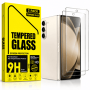 techplus Samsung Galaxy Z Fold 4 Tempered Glass Screen Protector 2 Pack 9H HD Clear 2.5D Samsung Galaxy Z Fold 4 Tempered Glass Screen Protector
