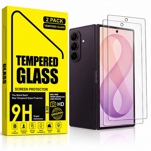 techplus Samsung Galaxy Z Fold 8 Ultra Tempered Glass Screen Protector 2 Pack 9H Clear Samsung Galaxy Z Fold 8 Ultra Tempered Glass Protector