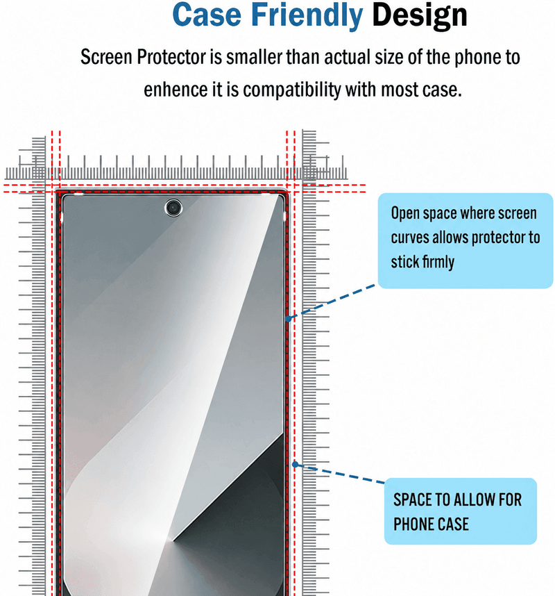 techplus Screen protector Samsung galaxy Z fold 5 Tempered Glass Screen Protector – 9H HD Clear 2.5D Rounded Edge Samsung Galaxy Z Fold 5 Tempered Glass Screen Protector
