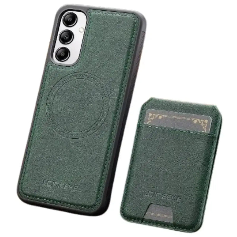 Magsafe Wallet Case for Samsung S/A Series 2-in-1 (Green) by Habicare