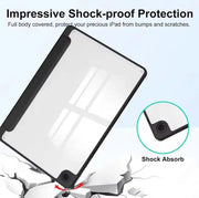 Samsung Galaxy Tab A9+ Clear Back Acrylic Case – Transparent Slim Shockproof Cover by techplus