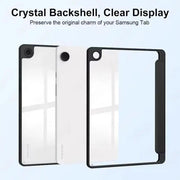 Samsung Galaxy Tab A11+ Clear Back Acrylic Case – Transparent Shockproof Cover with Stand by techplus