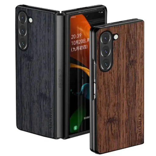 Leather & Bamboo Case for Samsung Galaxy Z Fold 5 by Habicare