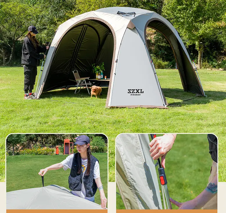 Automatic Dome Canopy & Tent – Includes 4 Side Walls and 1 Groundsheet SZXL9781 by ECOTREK