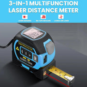 60m 3 in 1 Digital Measure Tape Laser Distance Meter Range Finder by salelink.co.nz