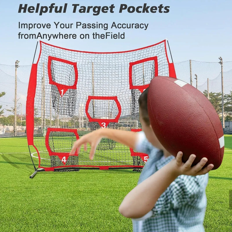213x213cm Football Trainer Throwing Net for Improving QB Throwing Accuracy by salelink.co.nz