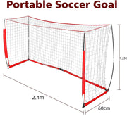 2.4x1.2m Soccer Goal Football Goal Foldable by salelink.co.nz