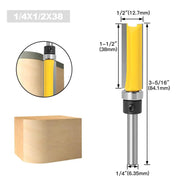 4Pcs Flush Trim Pattern Router Bit Set 1/4 Inch Shank Straight Flush Trim Tools by salelink.co.nz