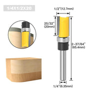 4Pcs Flush Trim Pattern Router Bit Set 1/4 Inch Shank Straight Flush Trim Tools by salelink.co.nz