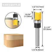 4Pcs Flush Trim Pattern Router Bit Set 1/4 Inch Shank Straight Flush Trim Tools by salelink.co.nz