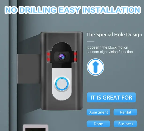 Anti-Theft Video Doorbell Mount for Video Doorbell 1/2/3/4 by salelink.co.nz
