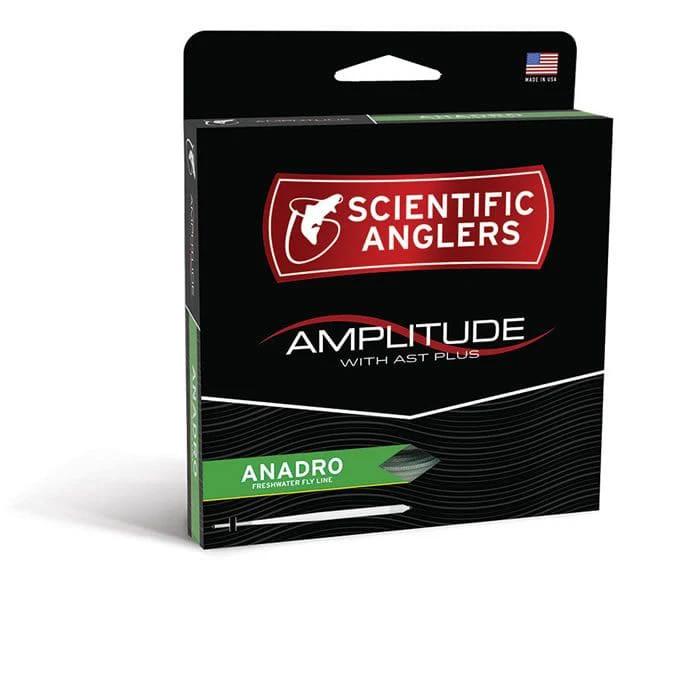 S.A. Amplitude Anadro packaging by Scientific Anglers featuring AST Plus technology for advanced performance.