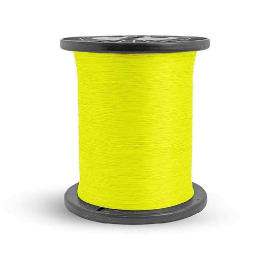 S.A. Dacron Backing 30lb x 5000yd Yellow spool for high abrasion resistance in fishing.