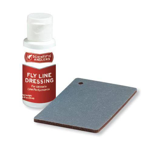 S.A. Fly Line Dressing-1oz Bottle/Pad with cleaning pad for maintaining fly line performance.